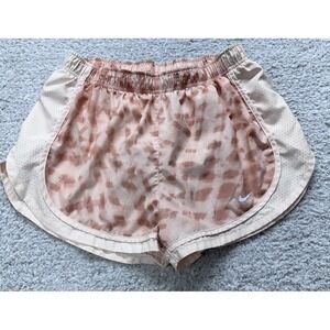 Nike Shorts Womens Large Brown Pink‎ Running Drawstring Dri-fit Gym Workout